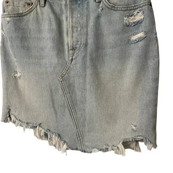 GRLFRND Rhoda Denim Mini Skirt in I Got Mine, Size 26