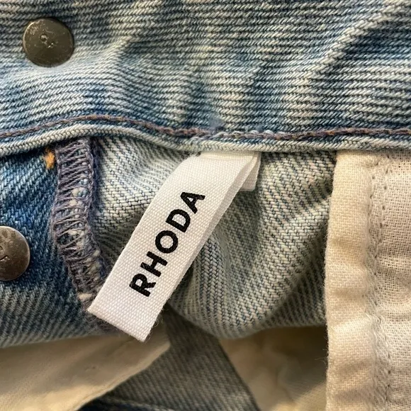 GRLFRND Rhoda Denim Mini Skirt in I Got Mine, Size 26