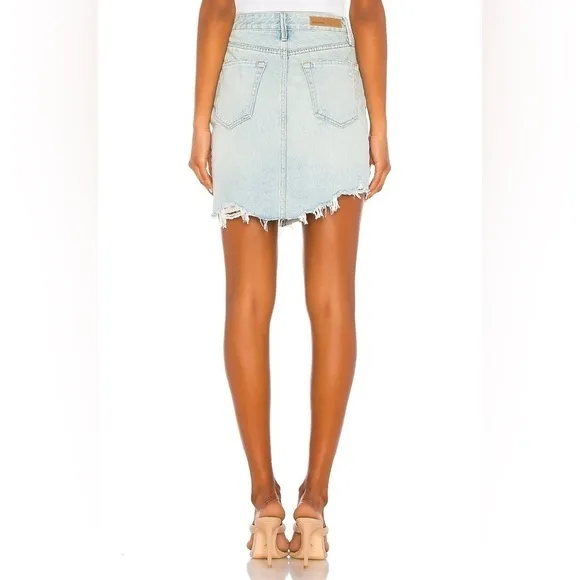 GRLFRND Rhoda Denim Mini Skirt in I Got Mine, Size 26
