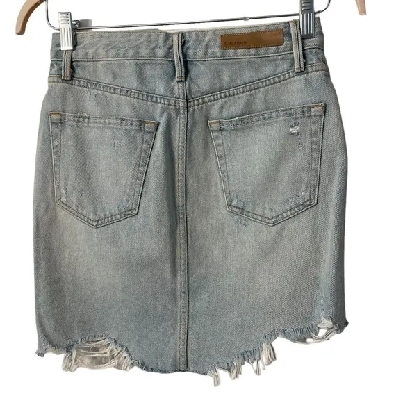 GRLFRND Rhoda Denim Mini Skirt in I Got Mine, Size 26