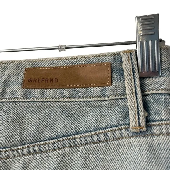 GRLFRND Rhoda Denim Mini Skirt in I Got Mine, Size 26