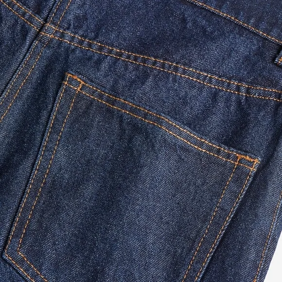 H&amp;M Blue Denim Maxi Skirt Jean Skirt Size 10 High Back Slit