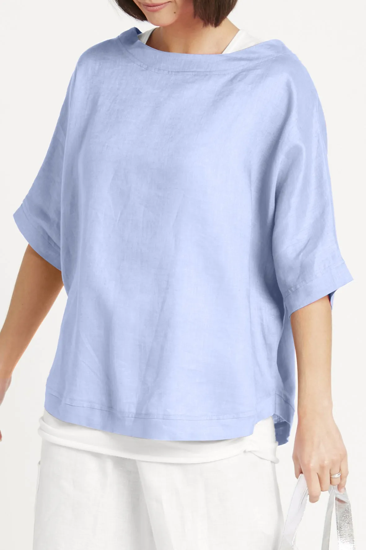Handkerchief Linen Reversible Top