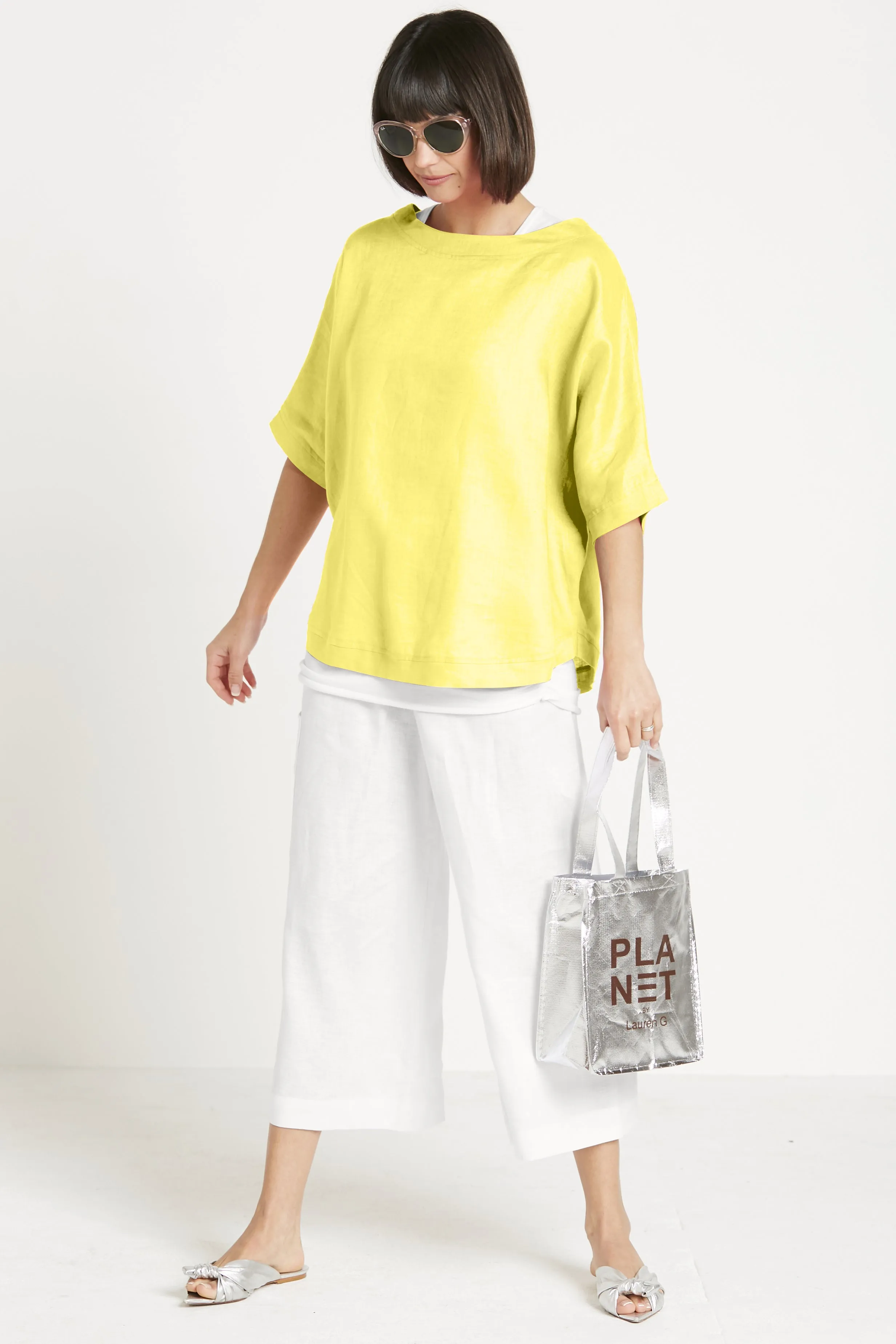 Handkerchief Linen Reversible Top