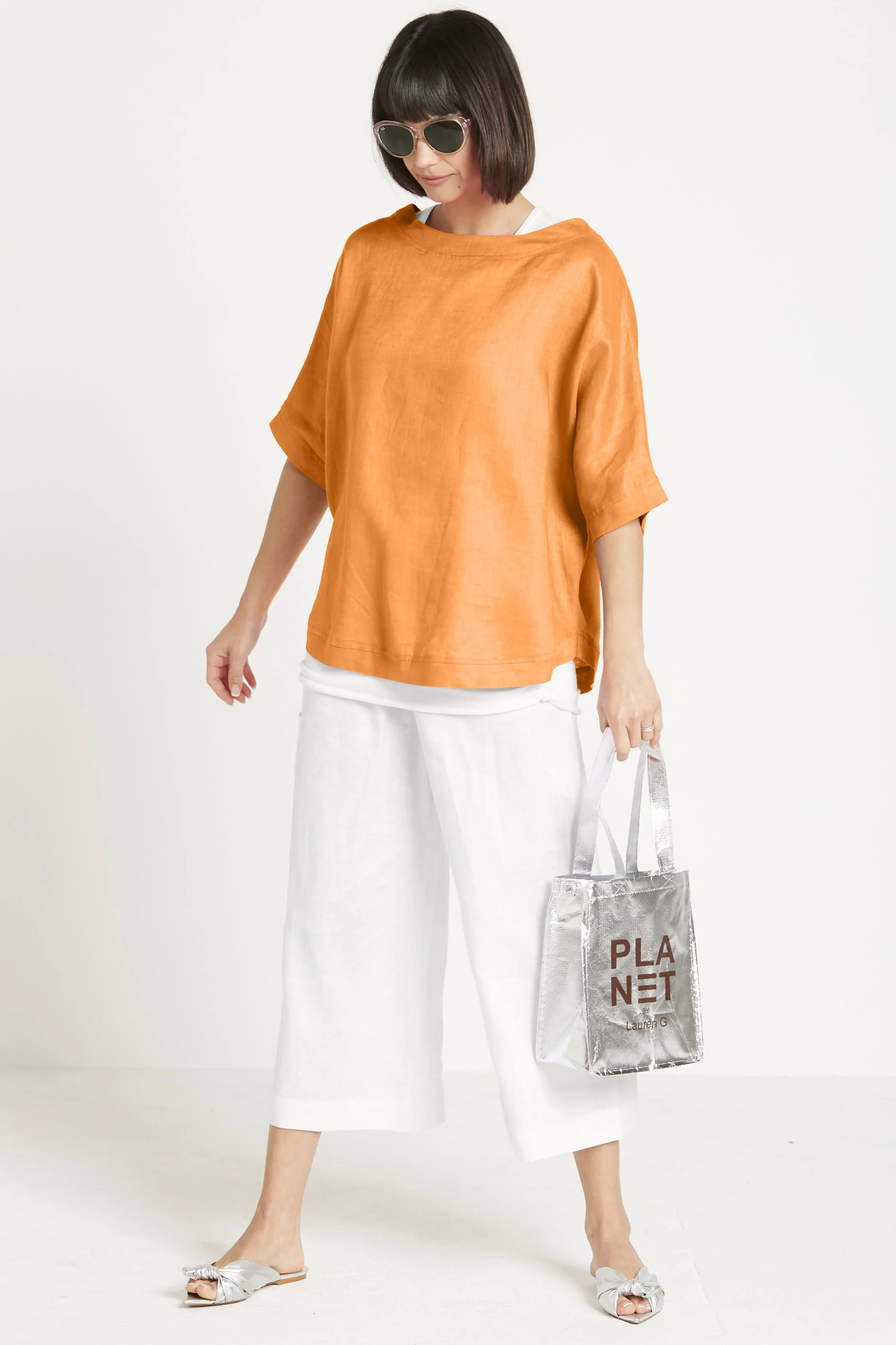 Handkerchief Linen Reversible Top