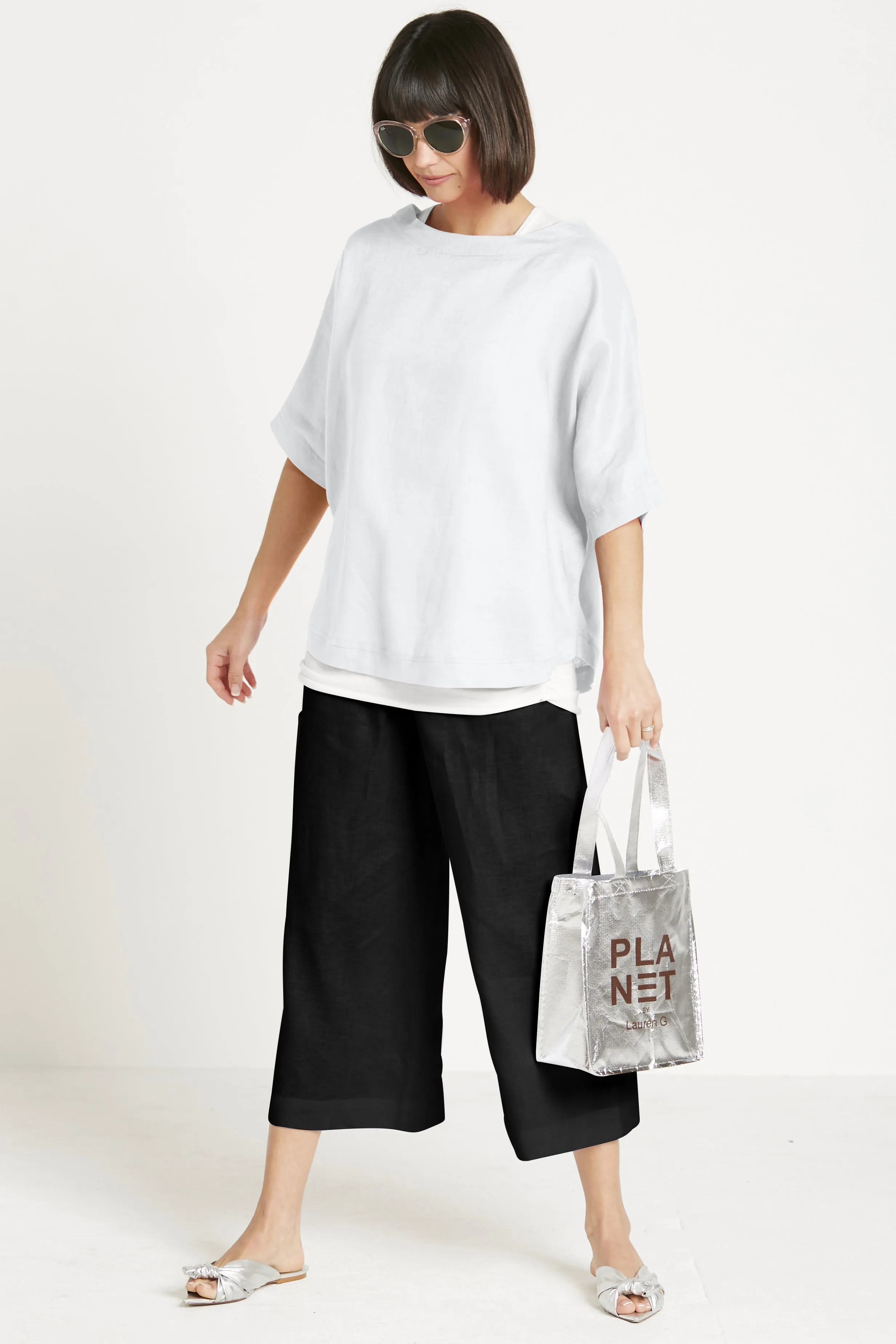 Handkerchief Linen Reversible Top