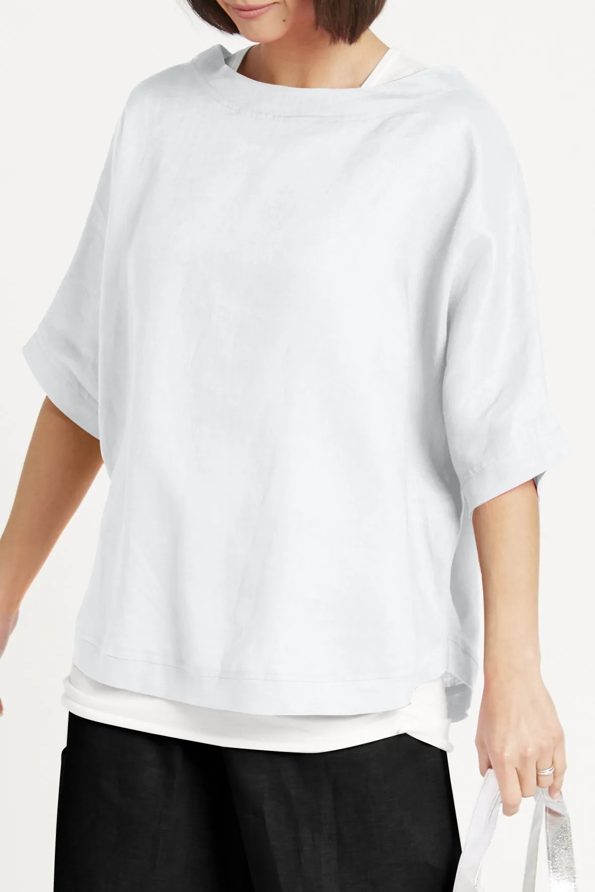 Handkerchief Linen Reversible Top