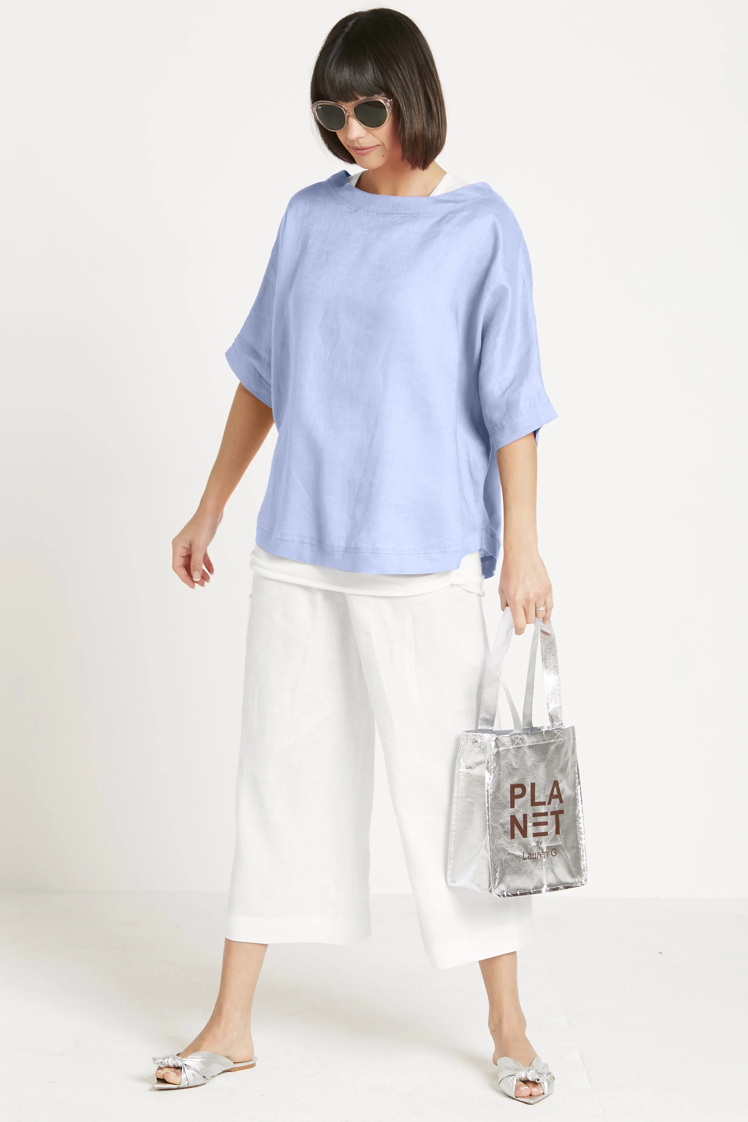 Handkerchief Linen Reversible Top