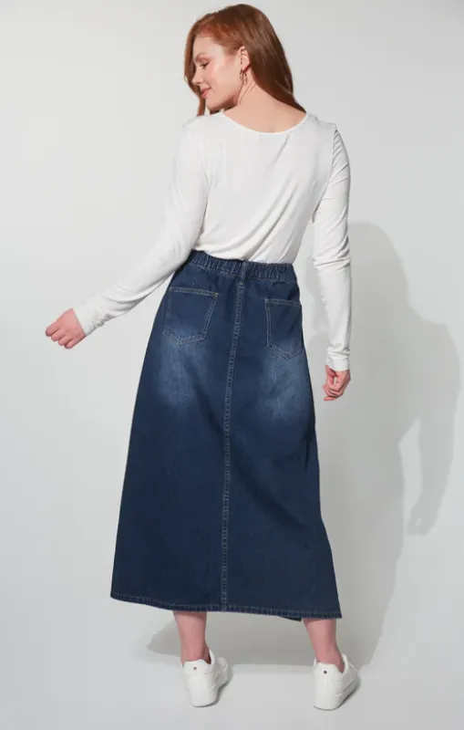 Haven - Dalton Denim Skirt - Indigo
