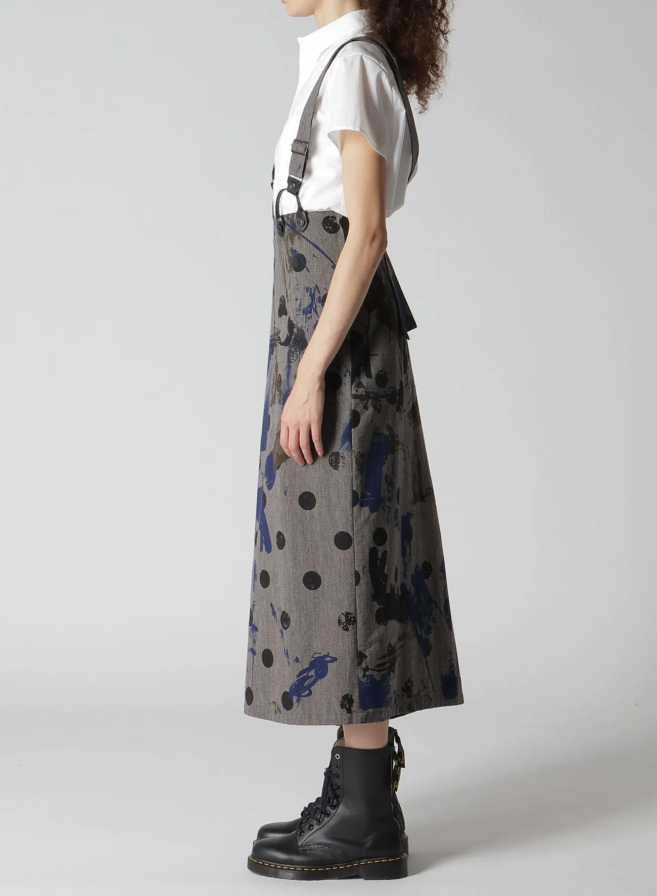HEATHER POLKA DOT SUSPENDER SKIRT