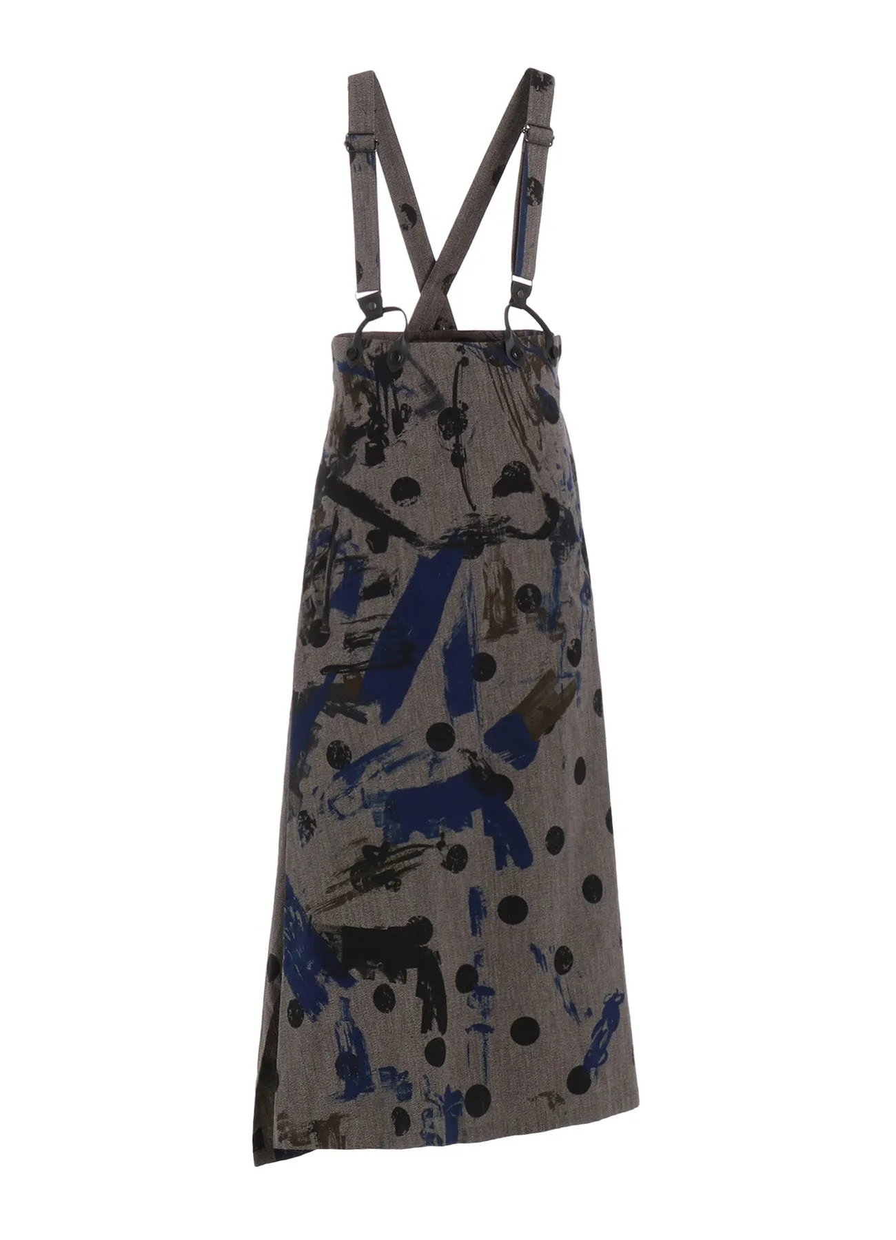 HEATHER POLKA DOT SUSPENDER SKIRT