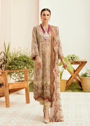 Heavy Embroidered Chiffon Dress for Wedding Party #Y6111