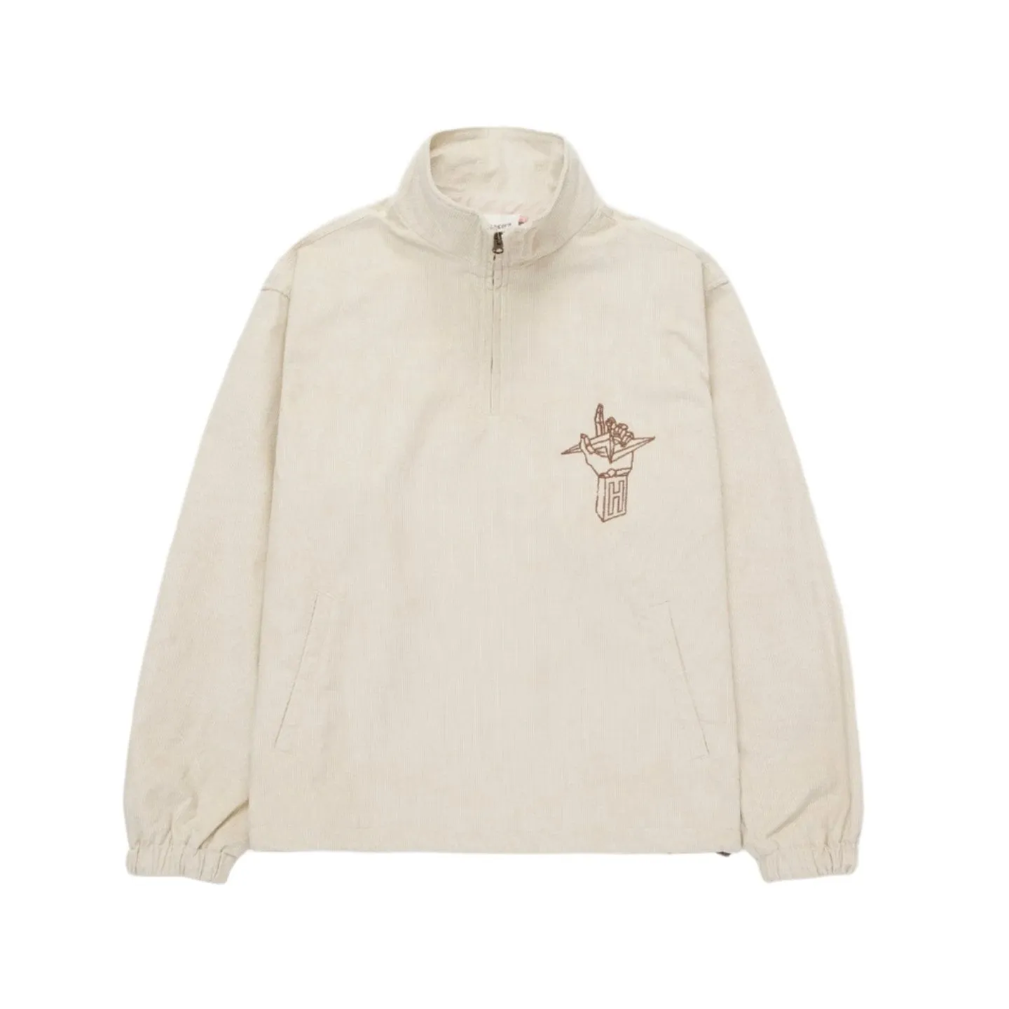 Honor The Gift Corduroy Quarter Zip Anorak - Cream
