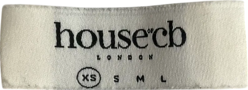 House of CB Tanice White Linen Mix Bandeau Top UK XS