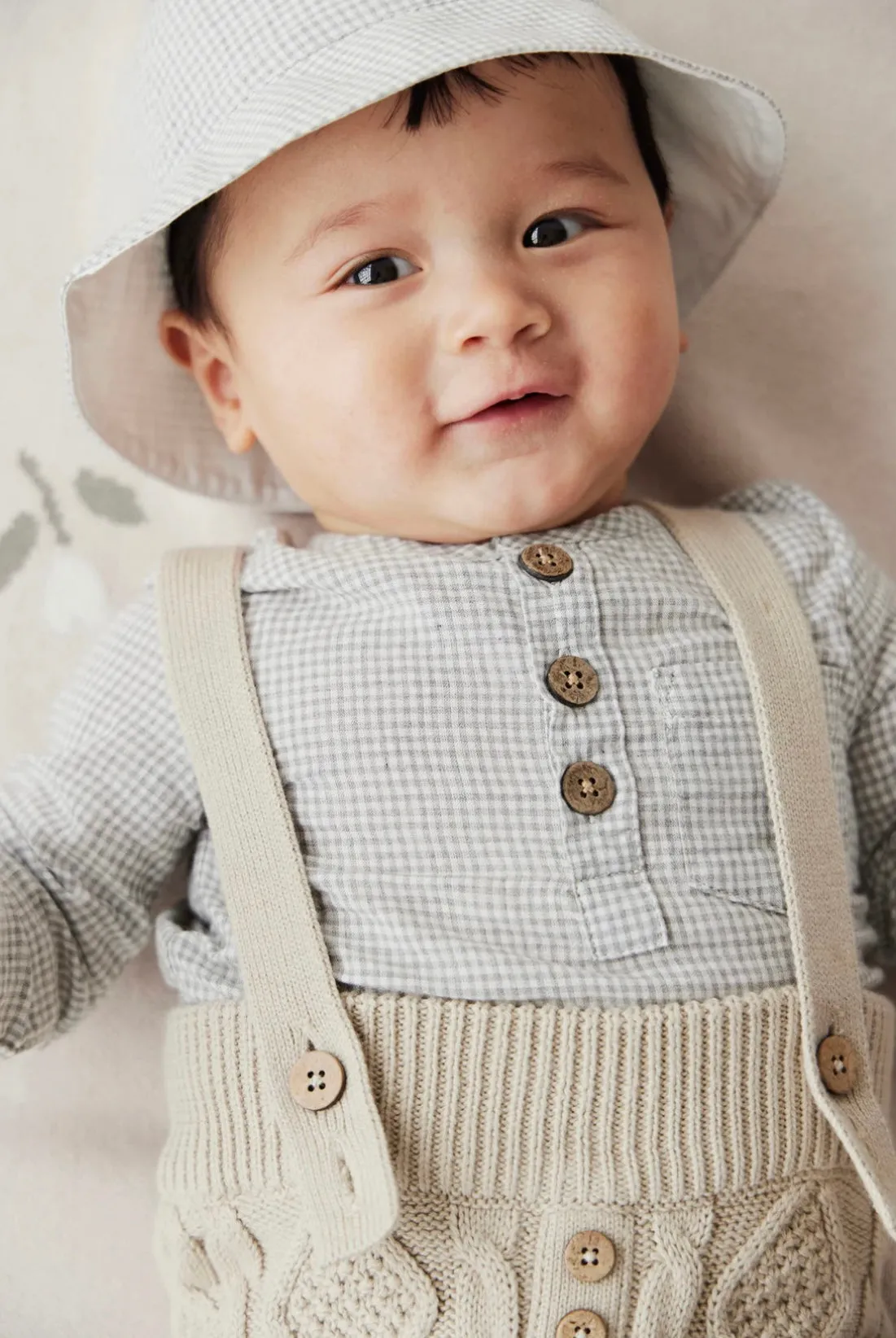 Hudson Suspender Short | Sandy Brown