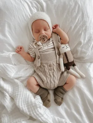 Hudson Suspender Short | Sandy Brown
