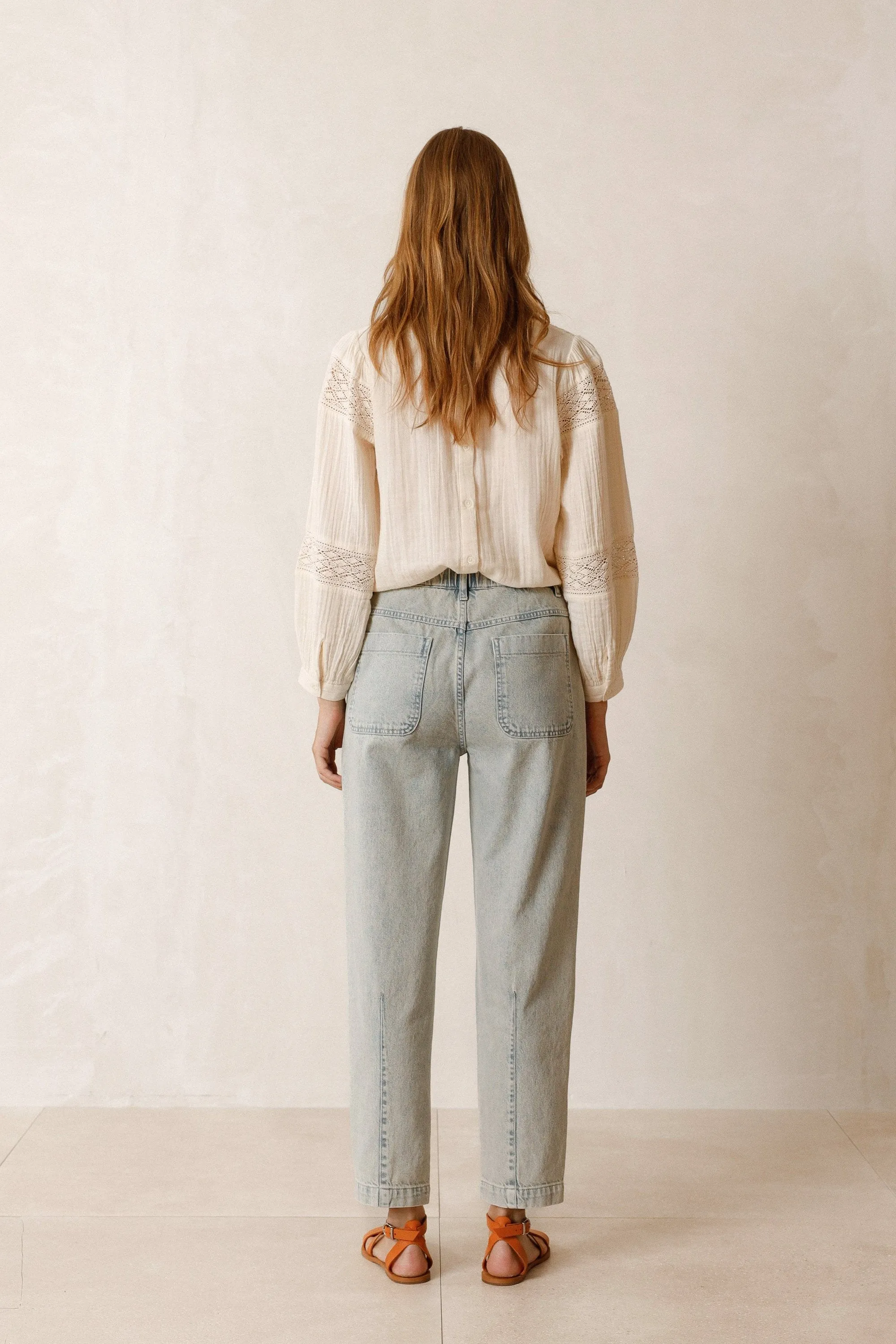 Indi & Cold Lace Detail Blouse Cream