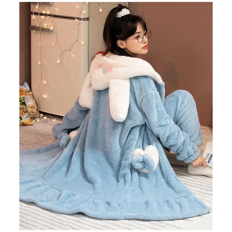 INSTOCK - Cinnamon Dog Cartoon Nightgown – Cozy Coral Fleece