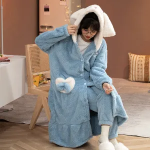 INSTOCK - Cinnamon Dog Cartoon Nightgown – Cozy Coral Fleece