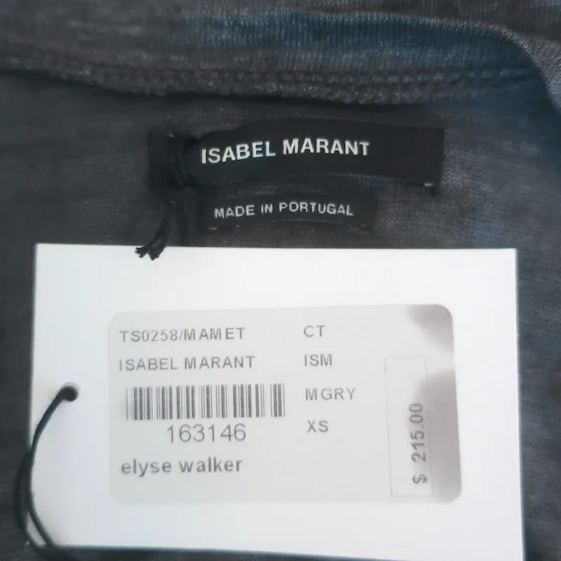 Isabel Marant Mamet Tank Top Dark Gray Linen Jersey Size Extra Small NEW