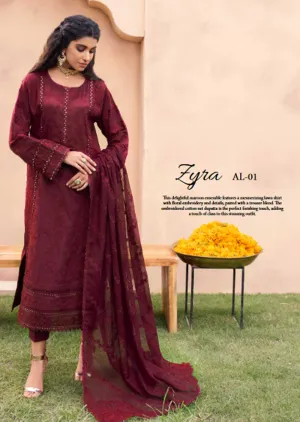 IZU-01 - Unstitched - Aashiaan Festive Lawn Collection by Iznik 2023