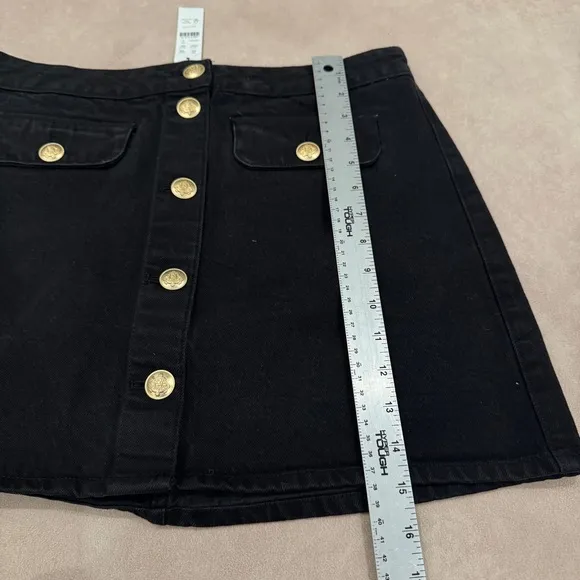 J Crew Button-front denim mini skirt • size 8 • NWT • CC931