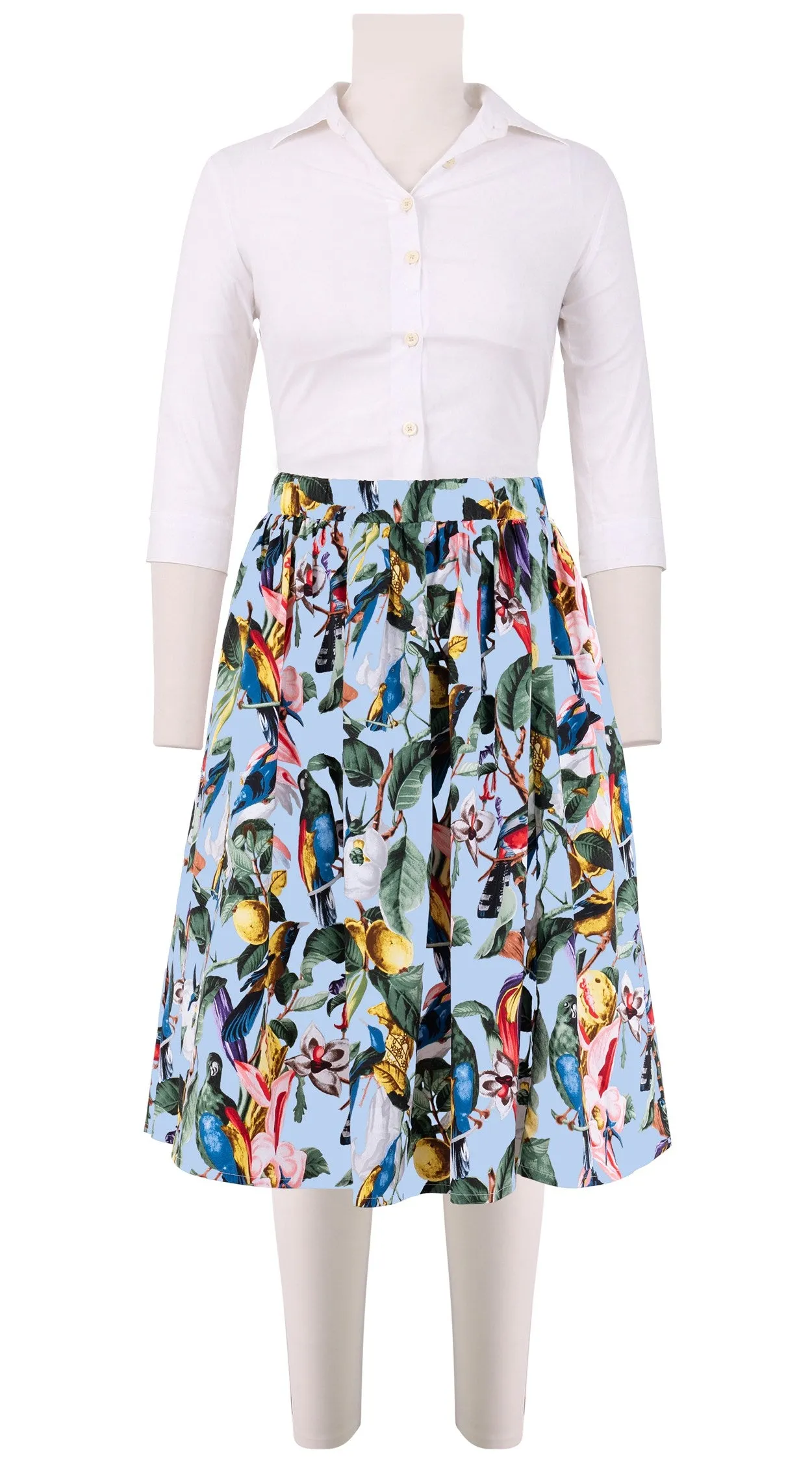 Jenny Skirt #2 Cotton Stretch (Blue Bird)