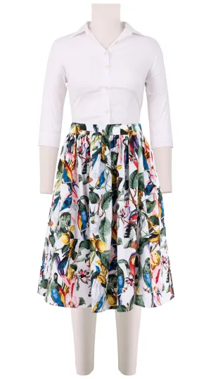 Jenny Skirt #2 Cotton Stretch (Blue Bird)
