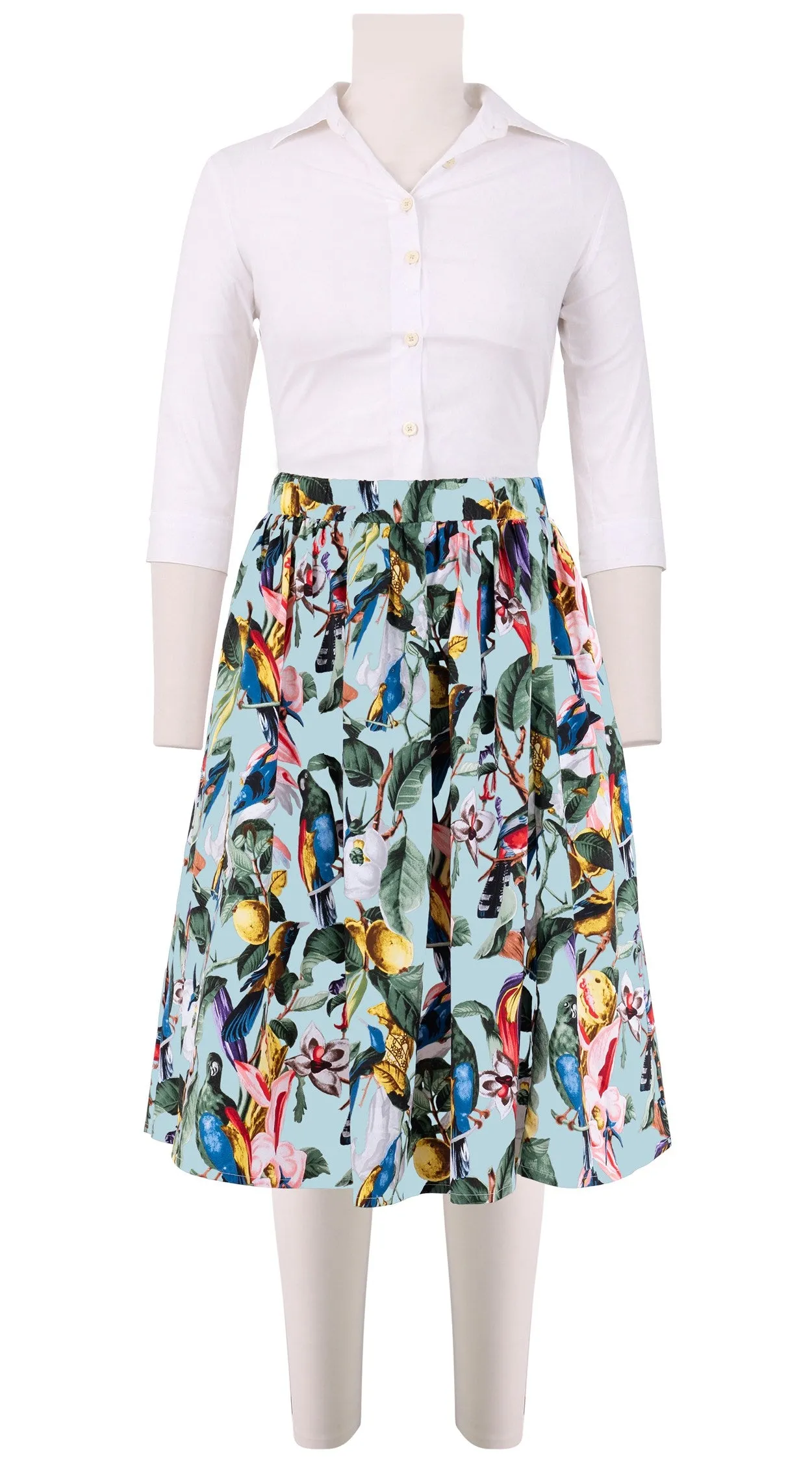 Jenny Skirt #2 Cotton Stretch (Blue Bird)