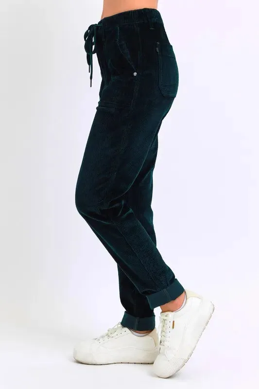 Judy Blue Full Size High Waist Corduroy Cuffed Jogger Plus Size