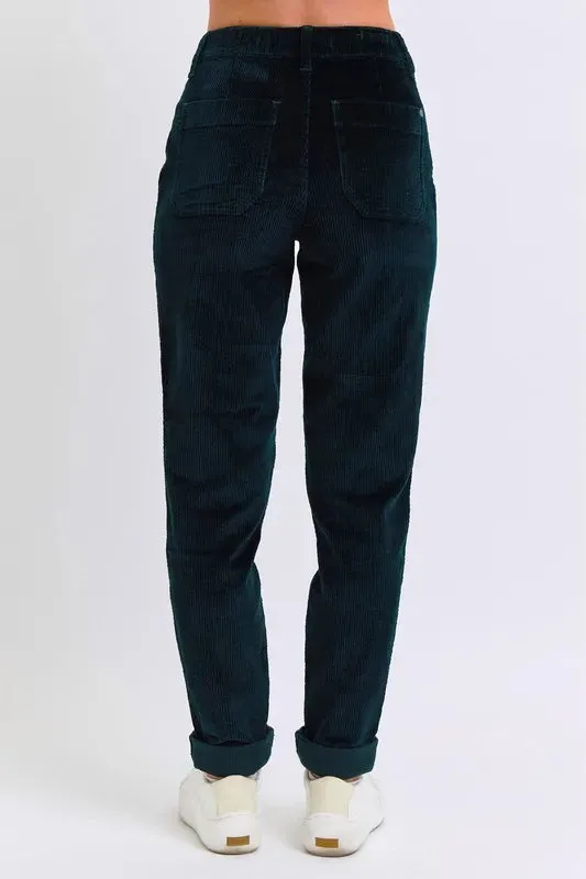 Judy Blue Full Size High Waist Corduroy Cuffed Jogger Plus Size