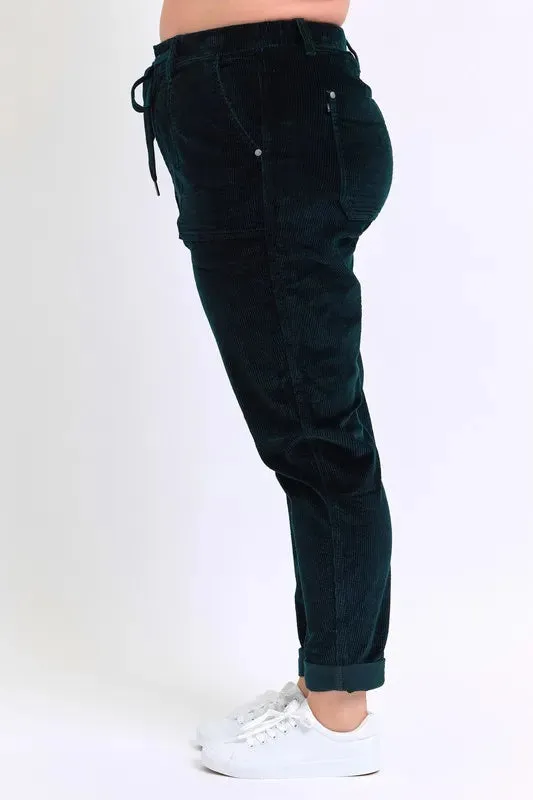 Judy Blue Full Size High Waist Corduroy Cuffed Jogger Plus Size