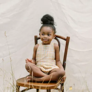 Jump Rope Hay Plaid Linen Jumper