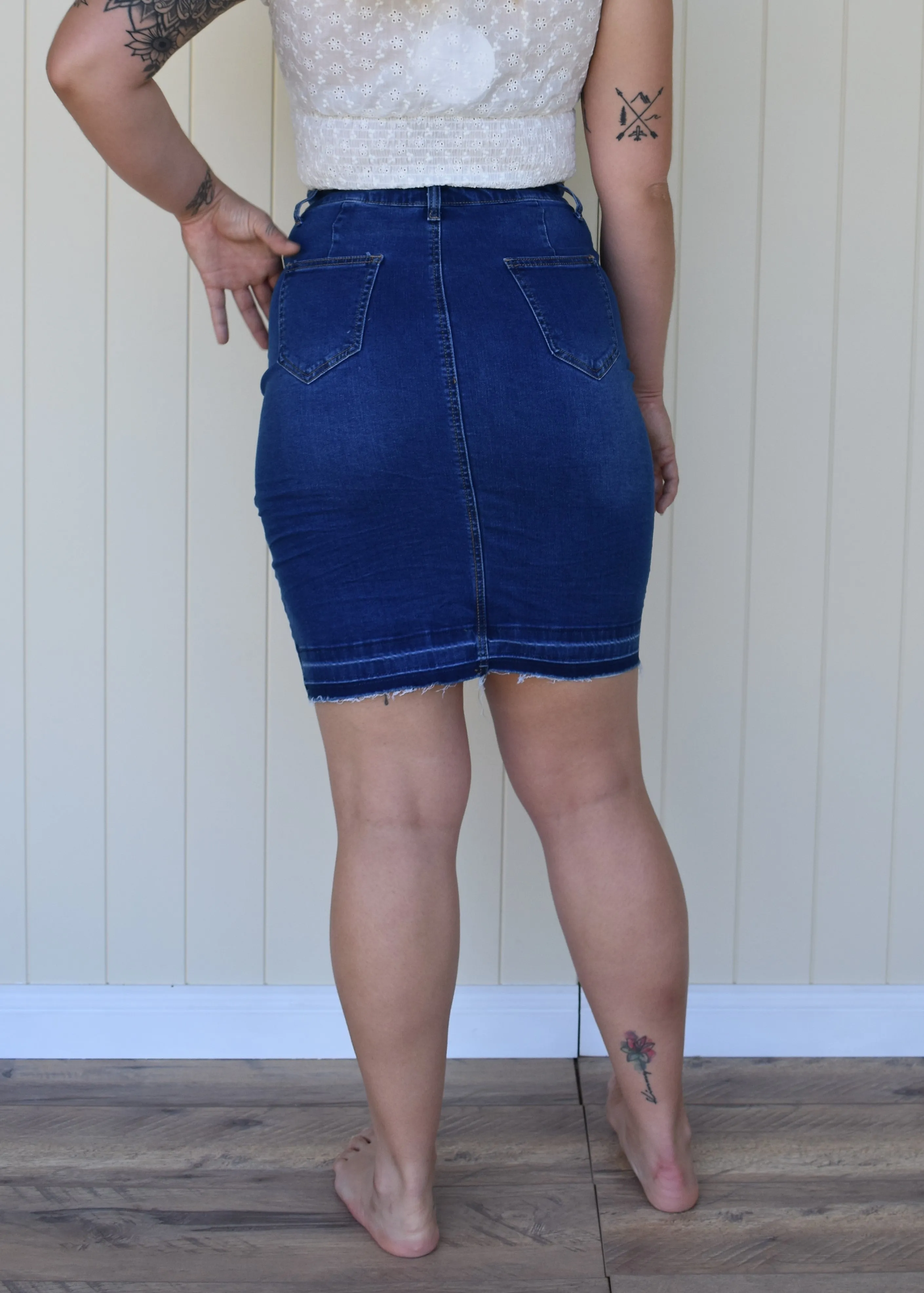 Kalani Denim Skirt - Dark Blue