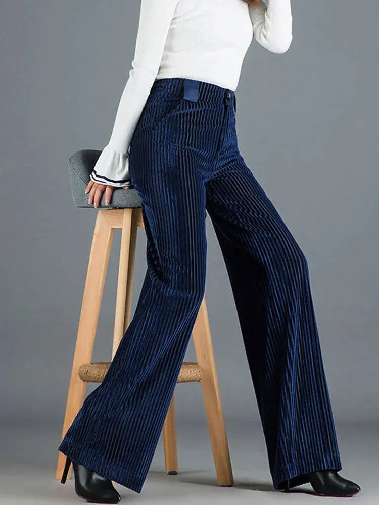 KATRINA I High-waisted corduroy pants