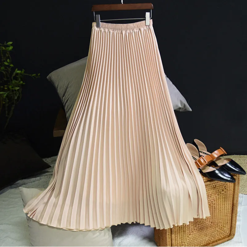 Kawaii High Waist Pleated A-Line Swing Skirt