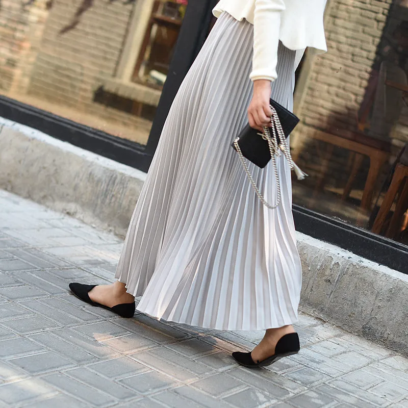 Kawaii High Waist Pleated A-Line Swing Skirt