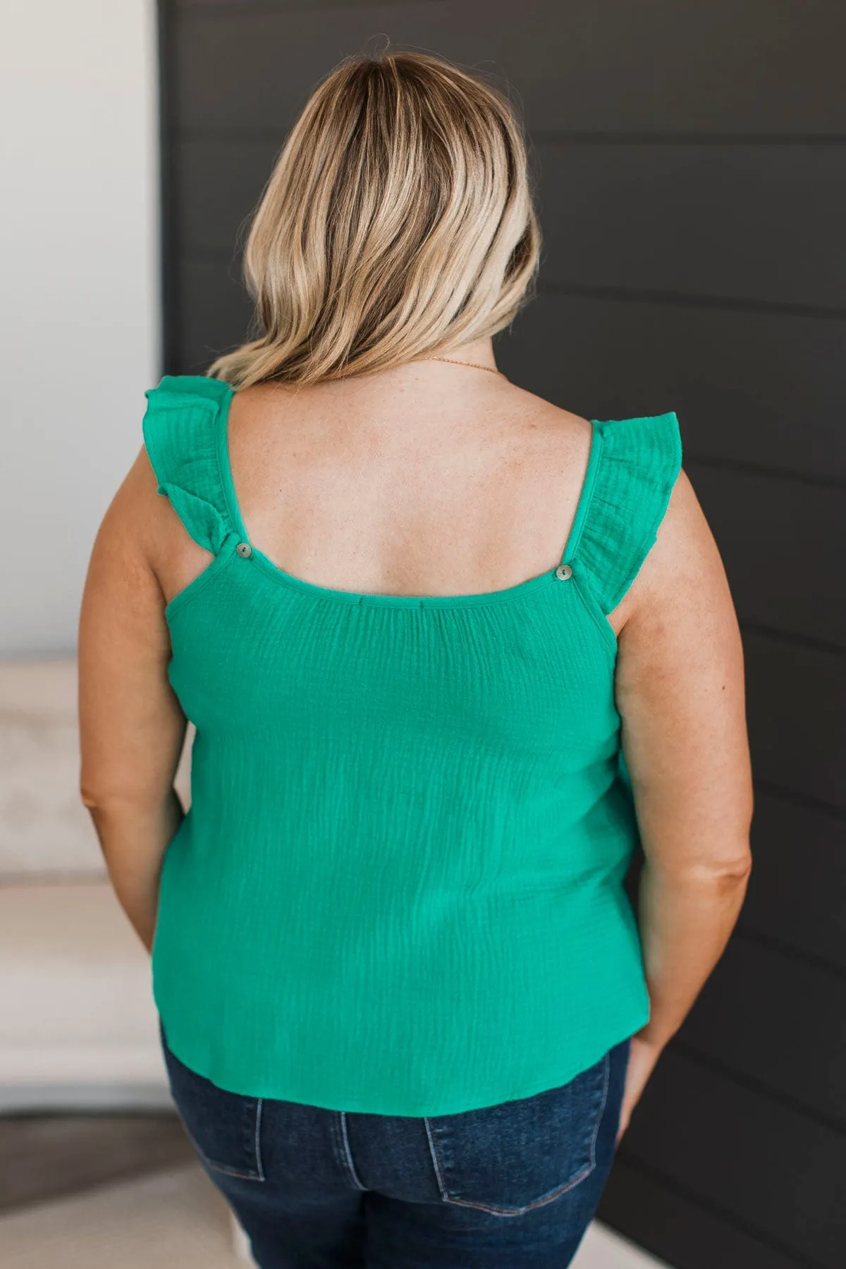 Keep It Interesting Tank Top- Jade