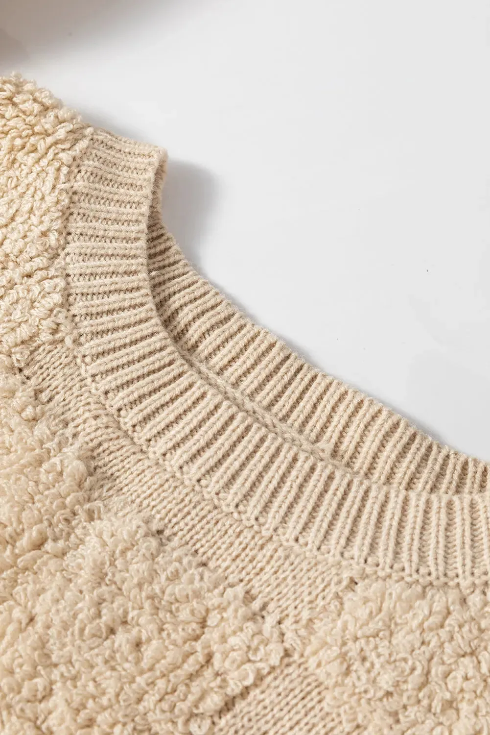 'Kenna' Checkered Fleece Sweater