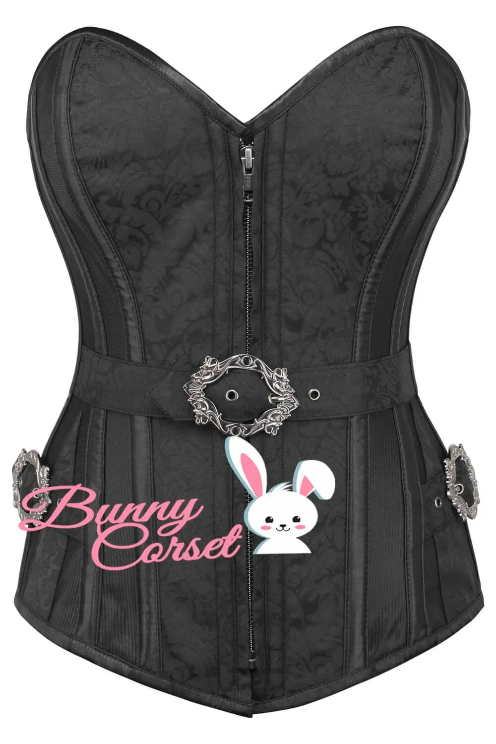 Kensleigh Overbust Black Mesh Corset