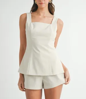 Khloe Linen Square Neck Top