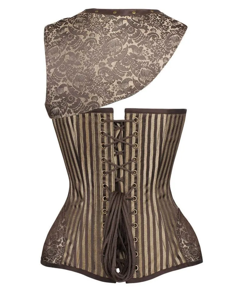 Kirilenko Gold Brocade Steampunk Corset with Bolero