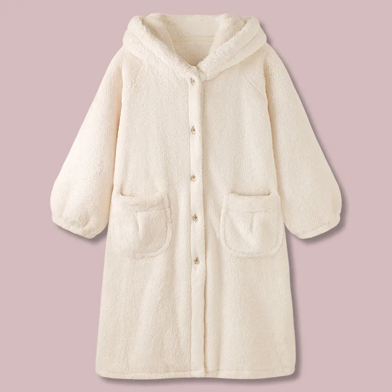 Korean Fashion Bear Hooded Pajamas