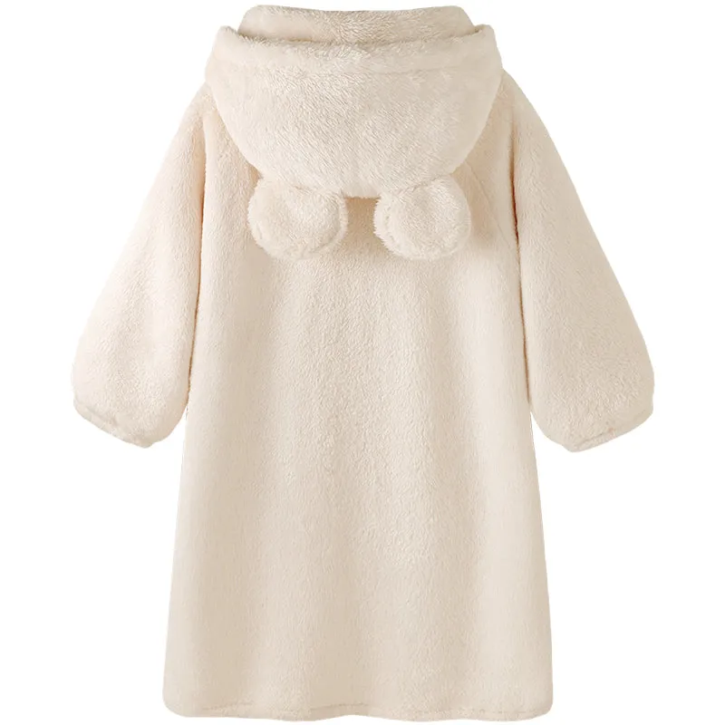 Korean Fashion Bear Hooded Pajamas
