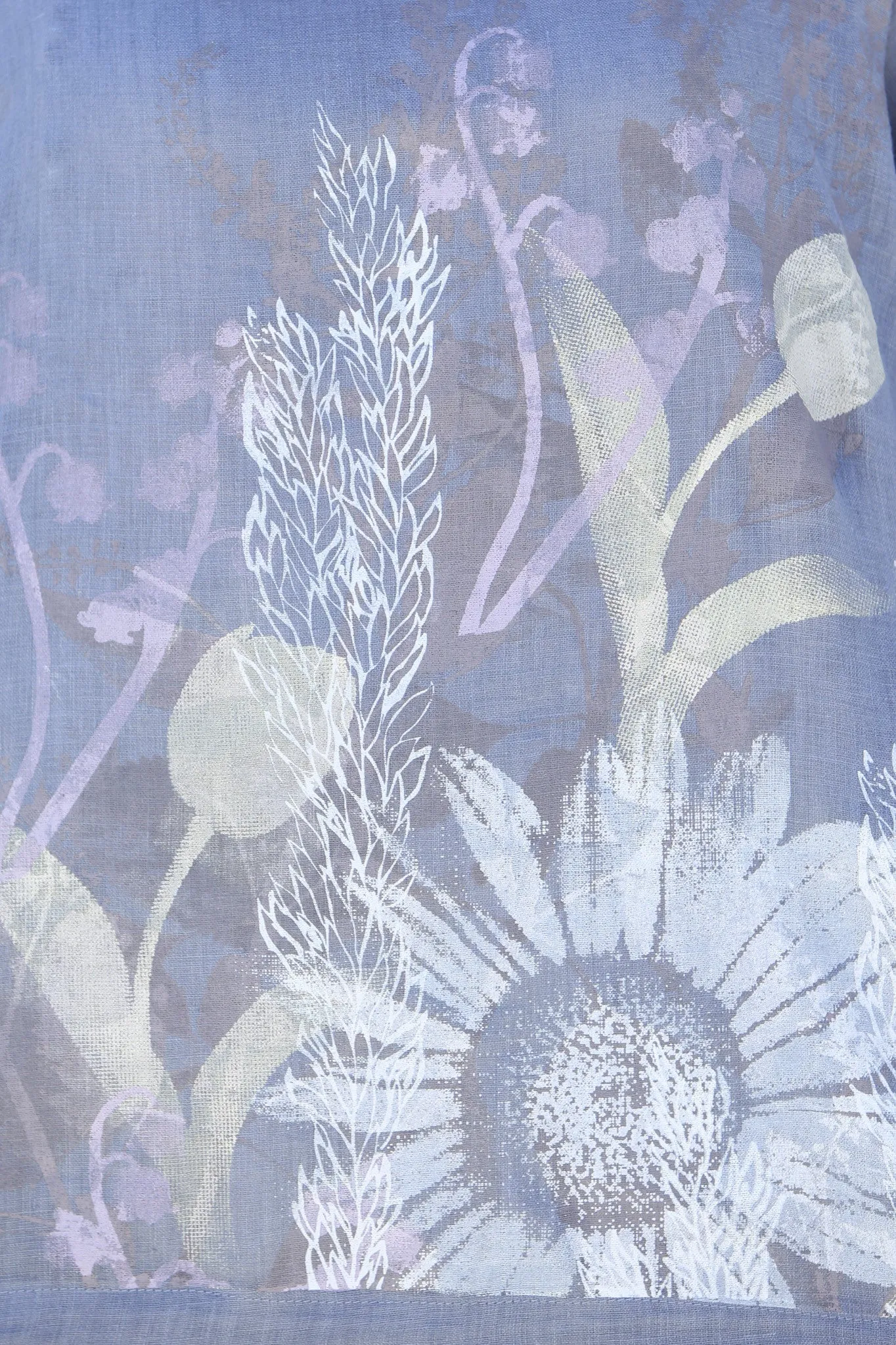 L594-Oversized Square Linen Top-Gracious Blue-P