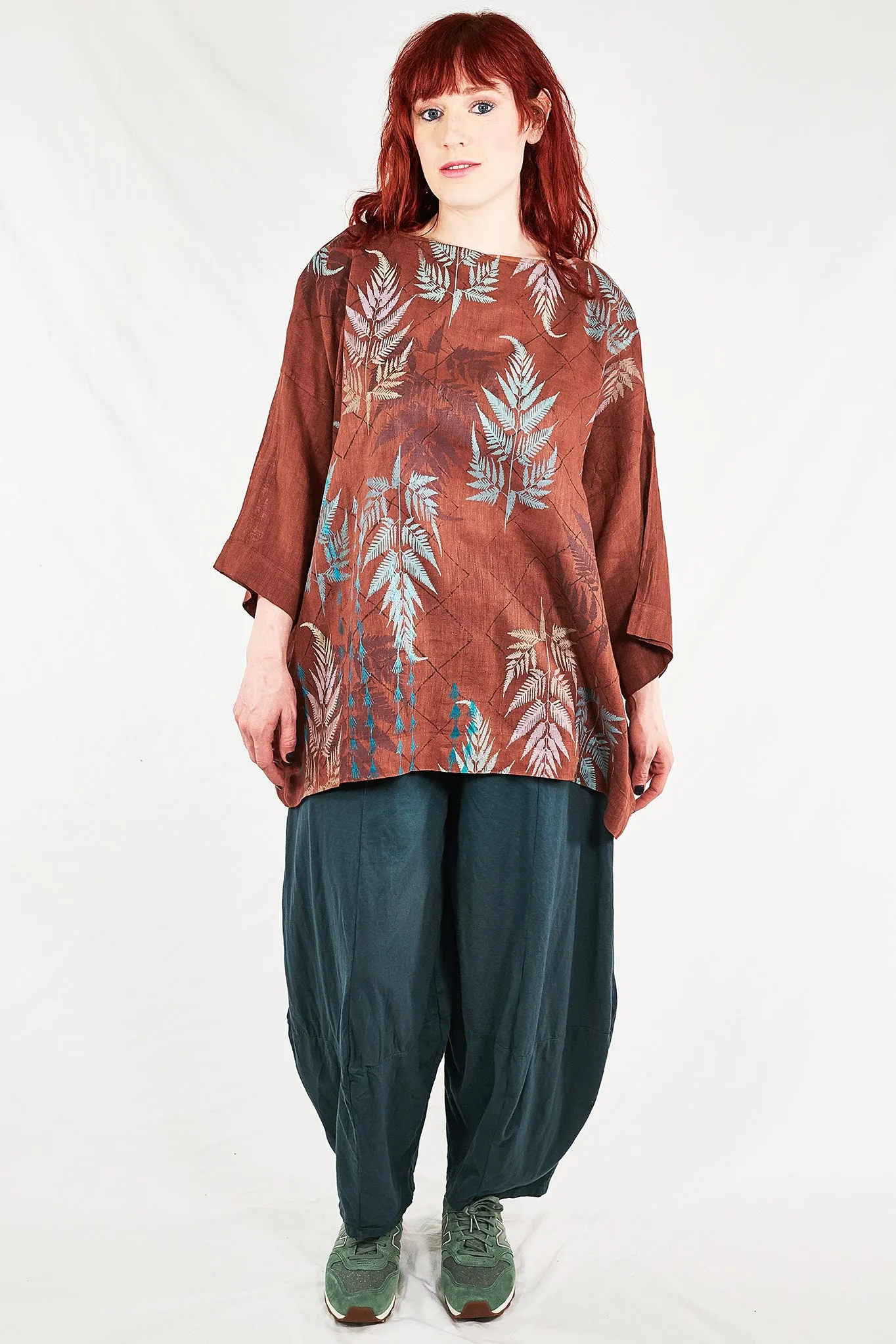 L594-Oversized Square Linen Top-Mojave-P