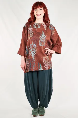 L594-Oversized Square Linen Top-Mojave-P