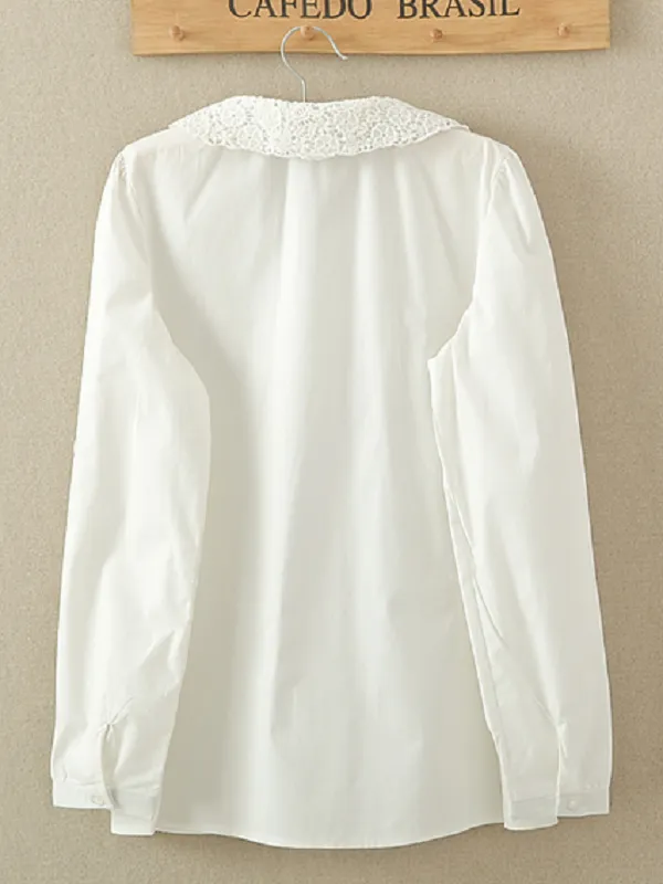 lace collar ribbon shirt
