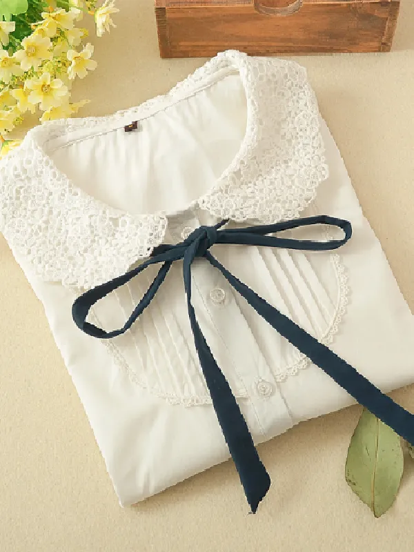 lace collar ribbon shirt