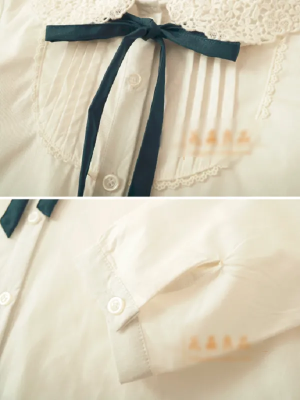 lace collar ribbon shirt